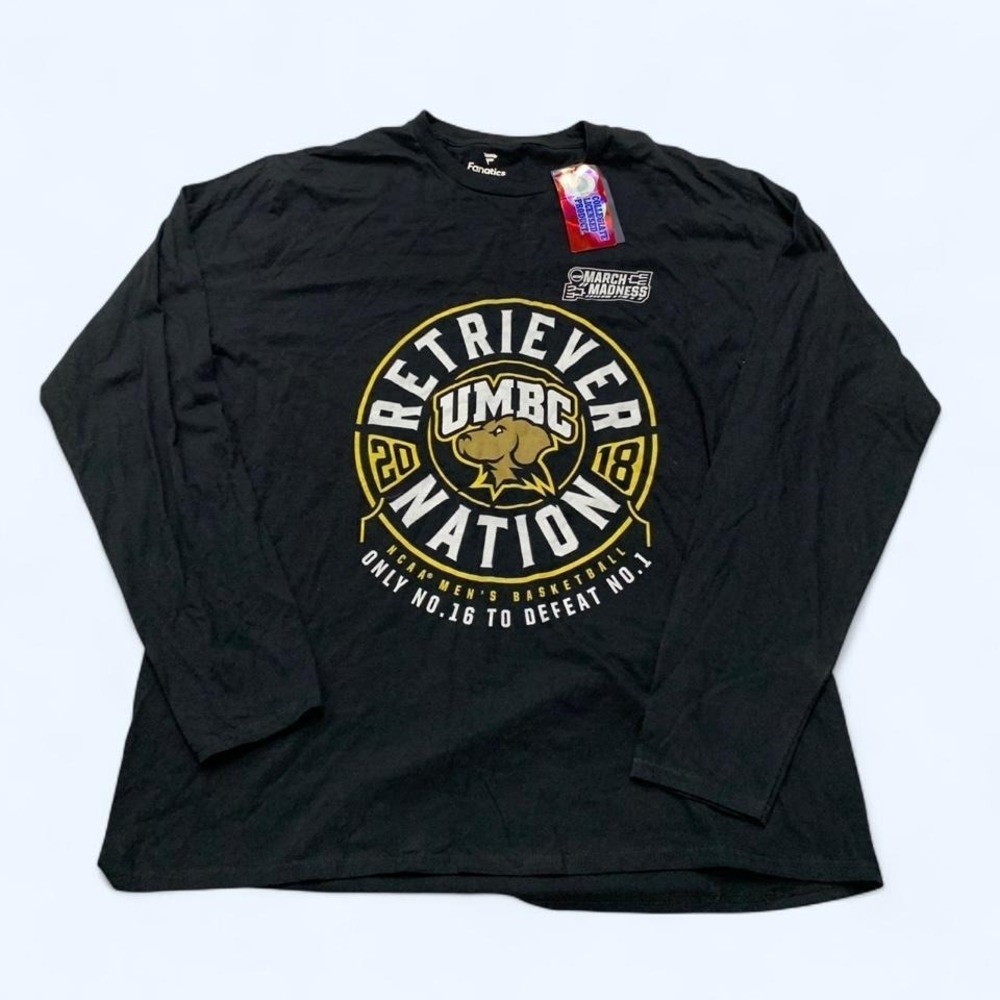 UMBC Retriever Nation 2018 March Madness Long Sleeve Sz XL
